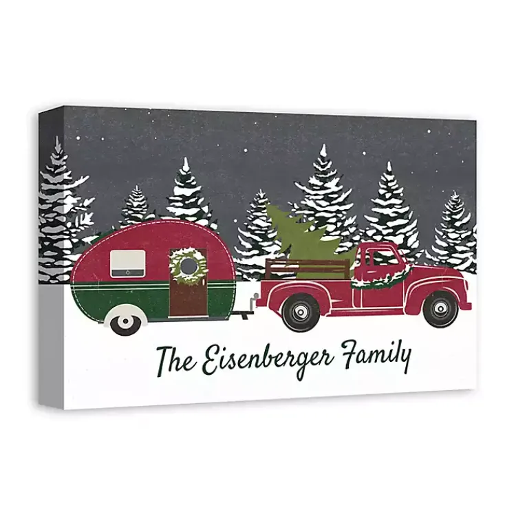 Christmas Art & Wall Decor>Kirklands Home Personalized Family Christmas Truck Wall Plaque