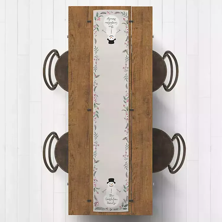 Christmas Dining & Entertaining>Kirklands Home Personalized Family Snowman Table Runner, 90 in.