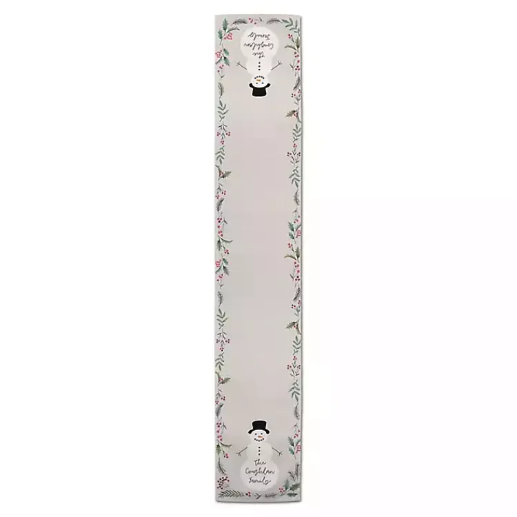 Christmas Dining & Entertaining>Kirklands Home Personalized Family Snowman Table Runner, 90 in.