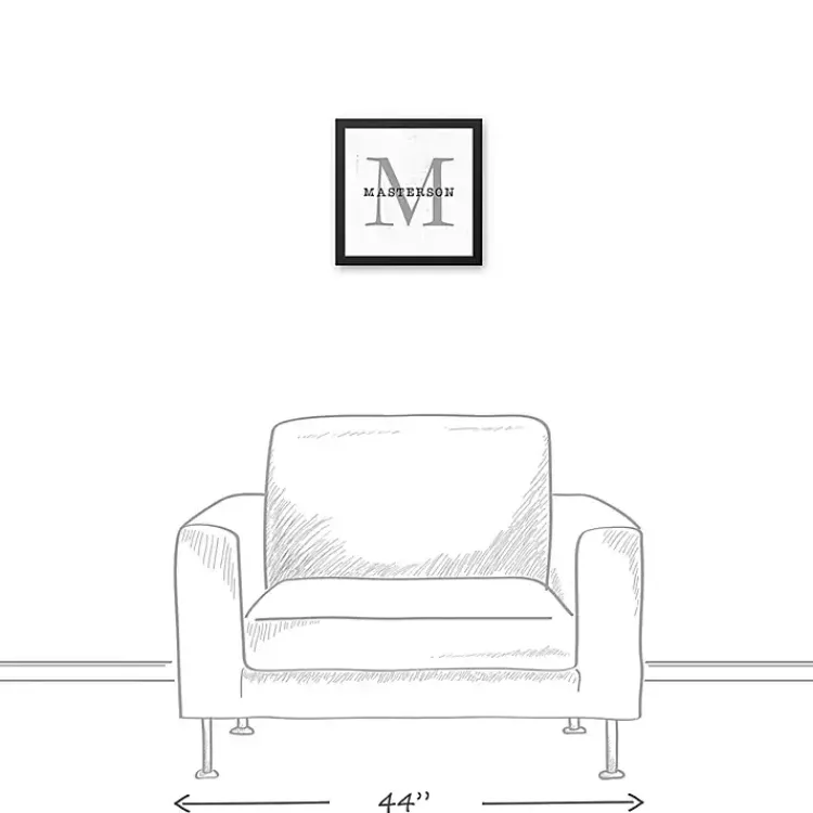 Kirklands Home Personalized Framed Monogram Canvas Wall Plaque Outlet