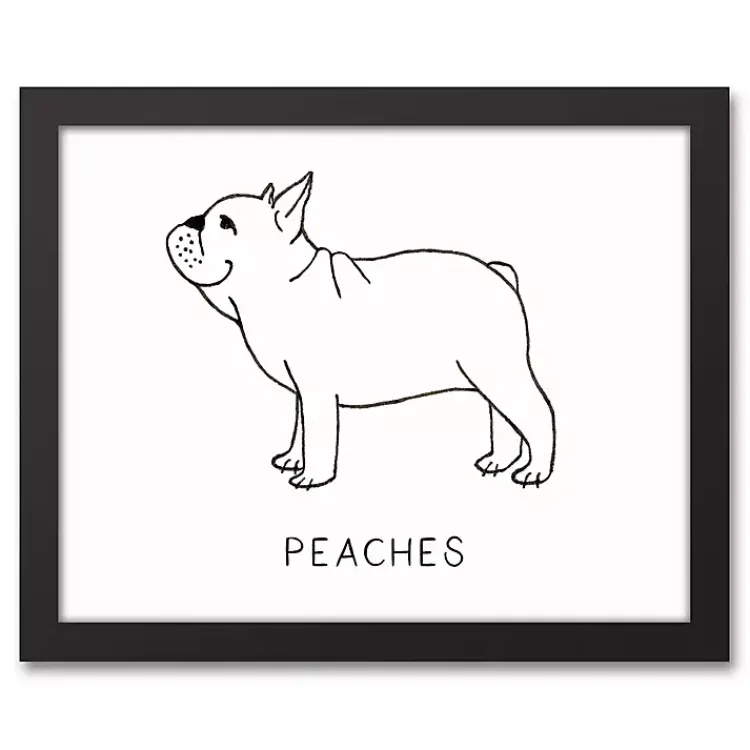 Kirklands Home Personalized French Bulldog Framed Wall Plaque New