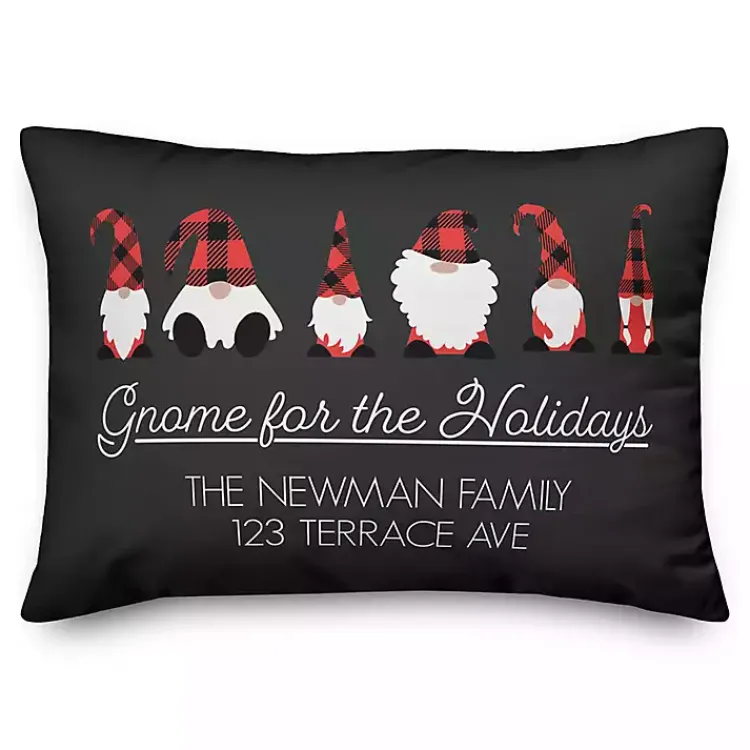 Pillows>Kirklands Home Personalized Gnome For The Holidays Outdoor Pillow