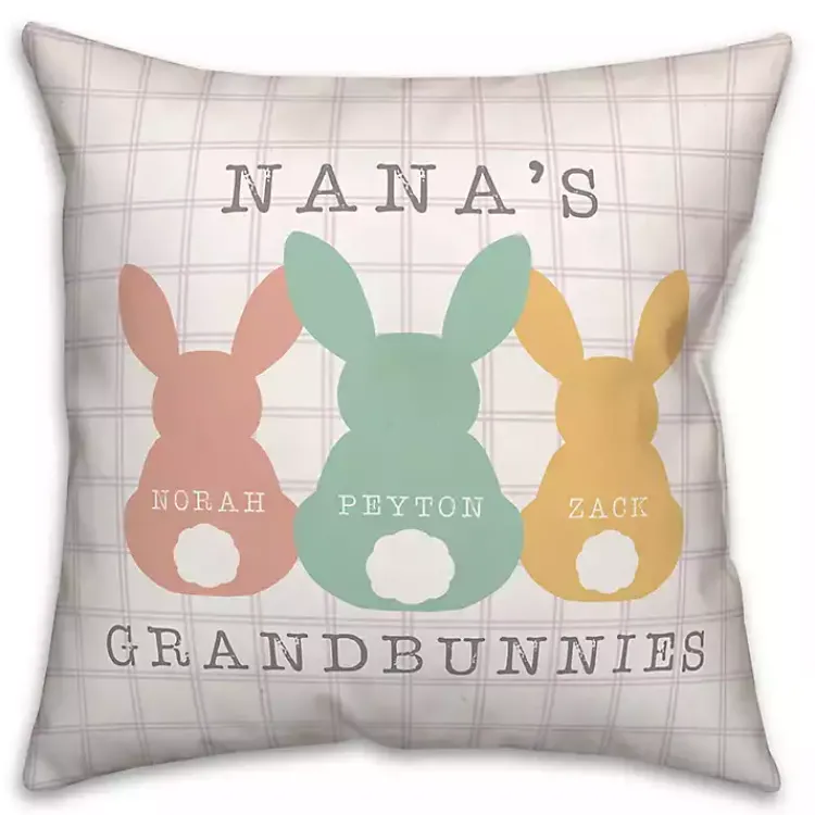 Easter Decorations>Kirklands Home Personalized Grandbunnies Indoor/Outdoor Pillow