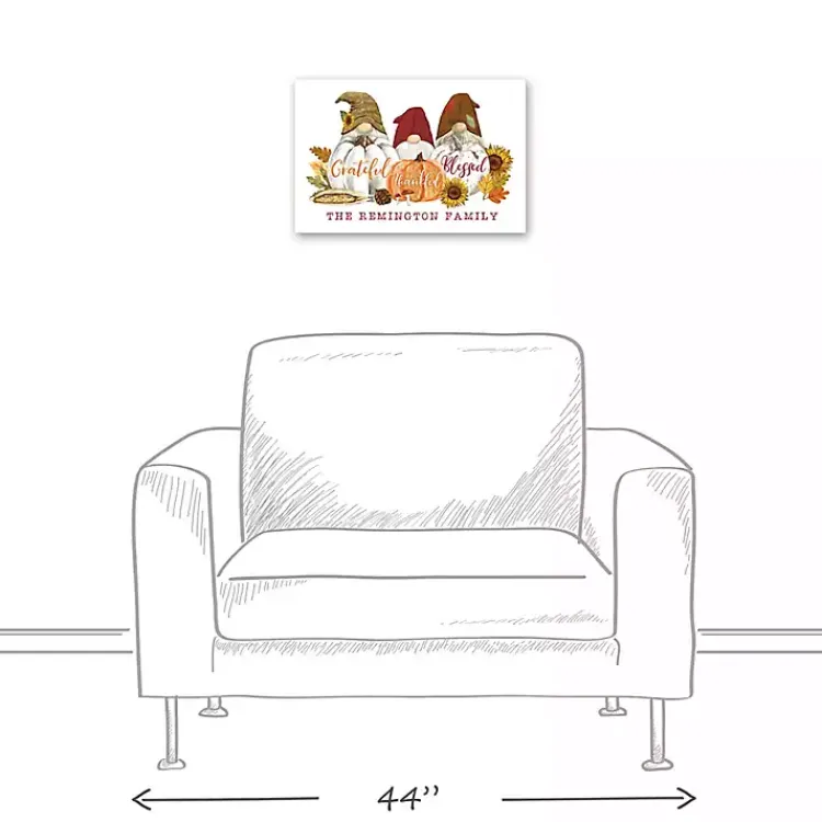 Fall>Kirklands Home Personalized Grateful Gnomes Canvas Art Print
