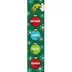 Outdoor Christmas Decorations>Kirklands Home Personalized Grinch Ornaments Porch Board Green