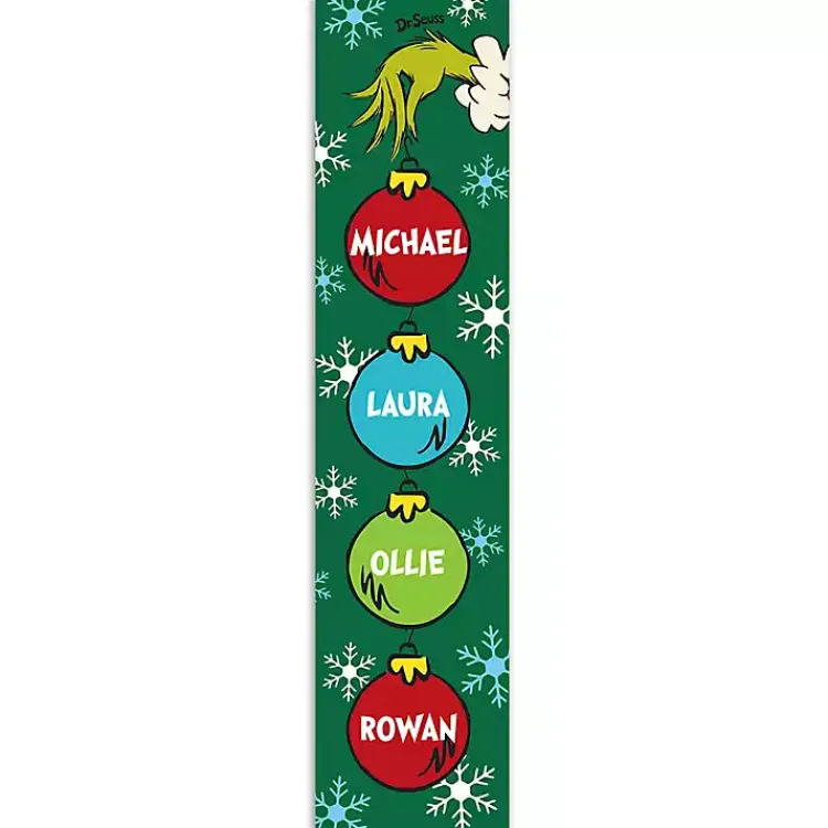 Outdoor Christmas Decorations>Kirklands Home Personalized Grinch Ornaments Porch Board Green