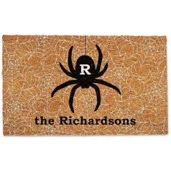 Halloween>Kirklands Home Personalized Hanging Spider Halloween Doormat