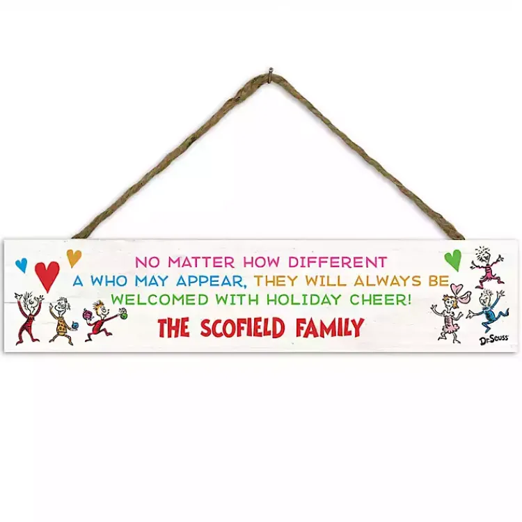 Christmas Art & Wall Decor>Kirklands Home Personalized Holiday Cheer Grinch Wall Plaque