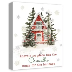 Christmas Art & Wall Decor>Kirklands Home Personalized Home for the Holidays Cabin Print