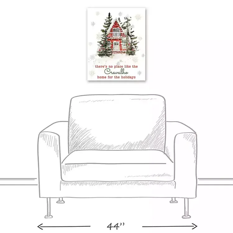 Christmas Art & Wall Decor>Kirklands Home Personalized Home for the Holidays Cabin Print