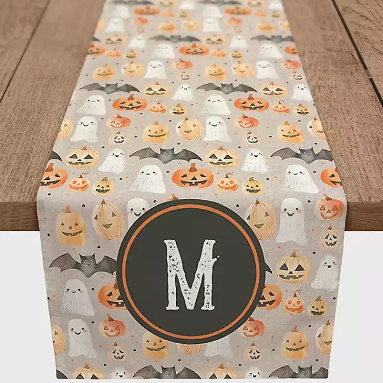 Halloween>Kirklands Home Personalized Jack-O-Lantern Table Runner, 72 in.