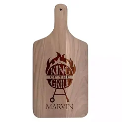 Kirklands Home Personalized King of Grill Walnut Cutting Board Brown Hot