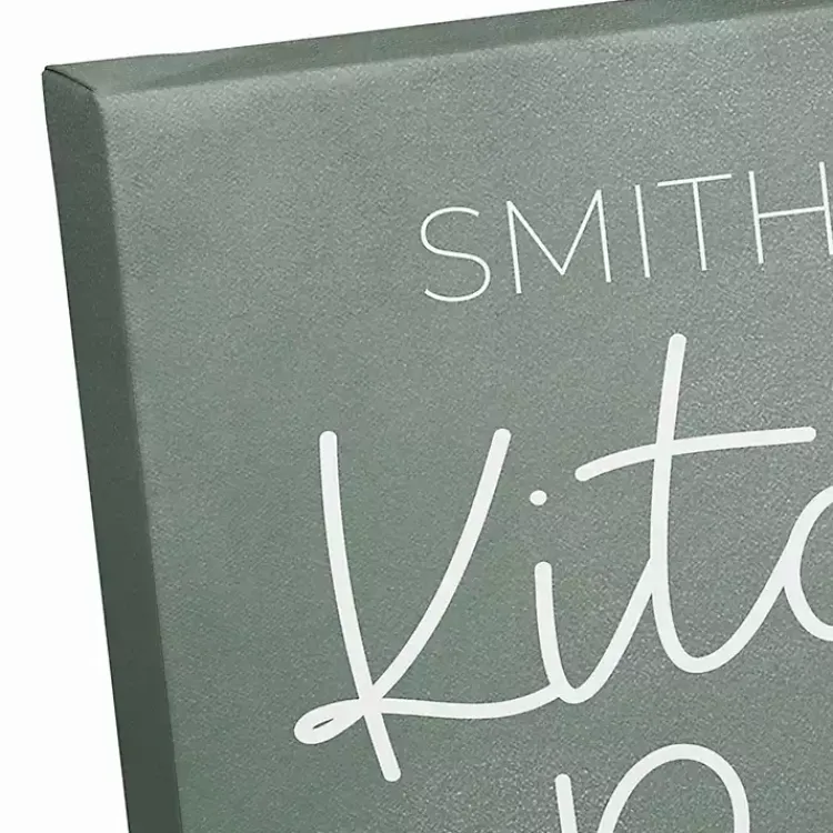 Kirklands Home Personalized Kitchen Rules Canvas Wall Plaque Hot