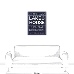 Kirklands Home Personalized Lake House Canvas Wall Plaque Sale