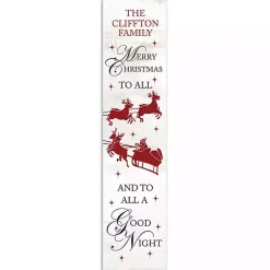 Outdoor Christmas Decorations>Kirklands Home Personalized Merry Christmas Sleigh Porch Board