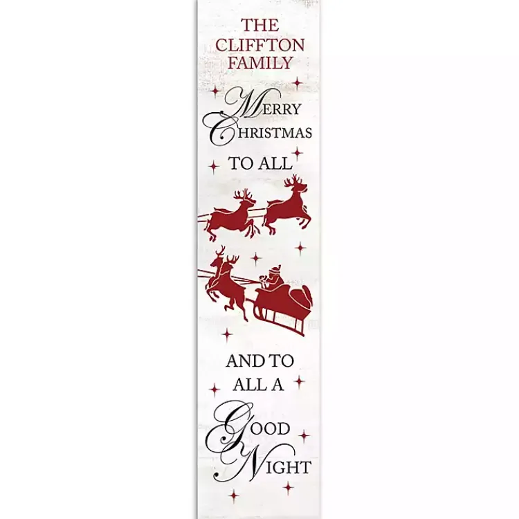 Outdoor Christmas Decorations>Kirklands Home Personalized Merry Christmas Sleigh Porch Board