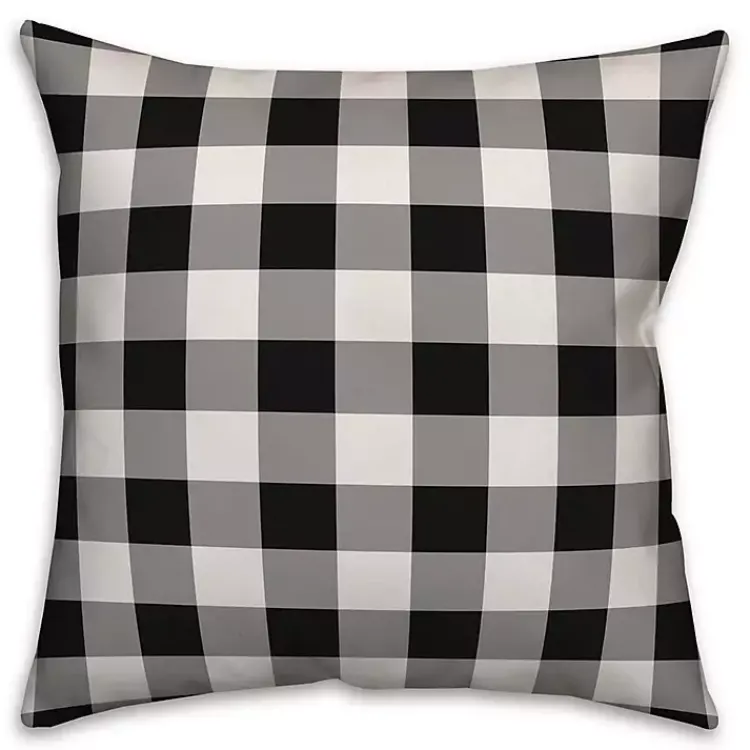 Fall>Kirklands Home Personalized Monogram Buffalo Check Wreath Pillow