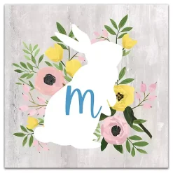Easter Decorations>Kirklands Home Personalized Monogram Bunny Canvas Art Print