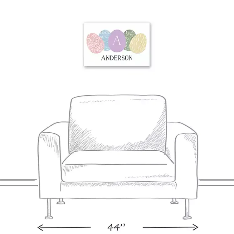 Easter Decorations>Kirklands Home Personalized Monogram Egg Canvas Wall Plaque