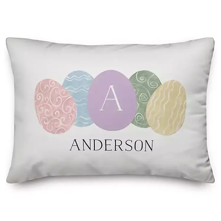 Easter Decorations>Kirklands Home Personalized Monogram Egg Indoor/Outdoor Pillow Multi