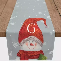 Christmas Dining & Entertaining>Kirklands Home Personalized Monogram Snowman Table Runner, 72 in.