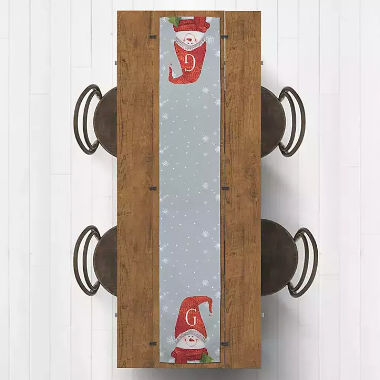 Christmas Dining & Entertaining>Kirklands Home Personalized Monogram Snowman Table Runner, 72 in.