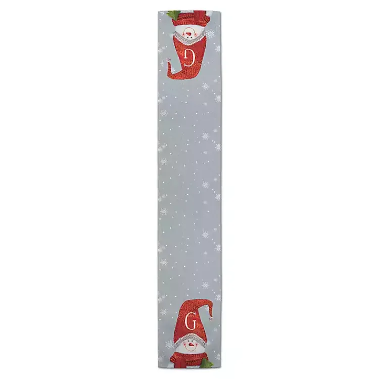 Christmas Dining & Entertaining>Kirklands Home Personalized Monogram Snowman Table Runner, 72 in.