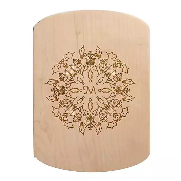Christmas Dining & Entertaining>Kirklands Home Personalized Monogram Snowflake Serving Board Tan