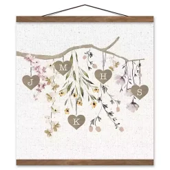 Kirklands Home Personalized Monogram Tree Branch Teakwood Print New