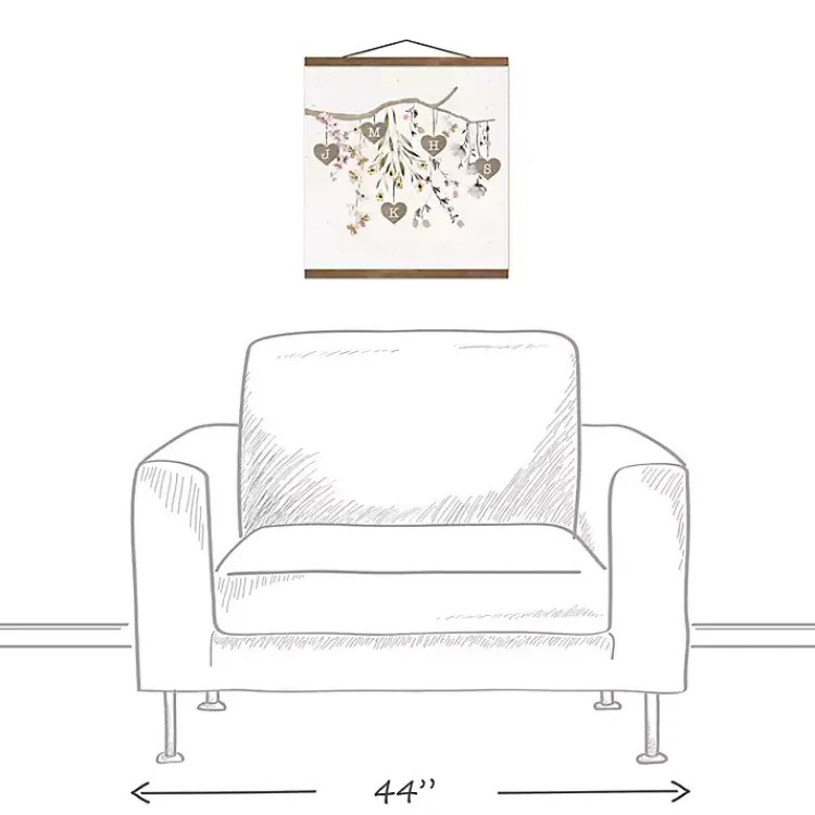 Kirklands Home Personalized Monogram Tree Branch Teakwood Print New
