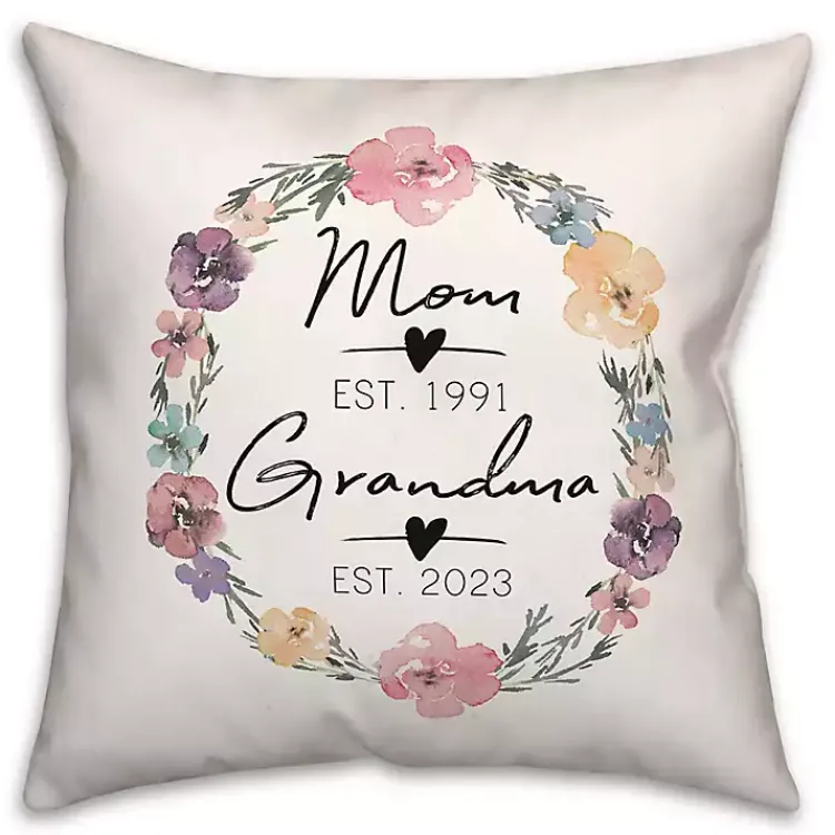 Kirklands Home Personalized Mother's Day Dates Outdoor Pillow Outlet
