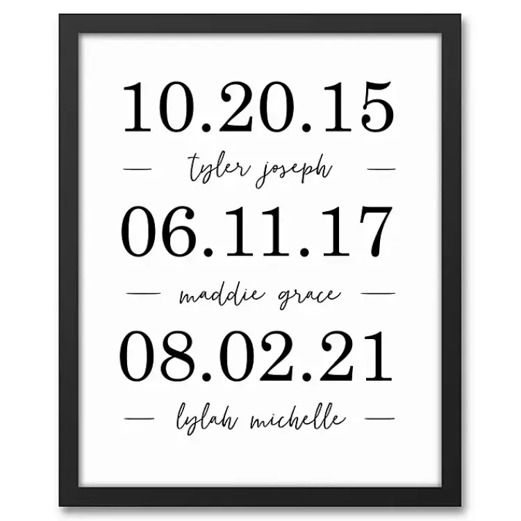 Kirklands Home Personalized Names & Dates Framed Canvas Print Discount