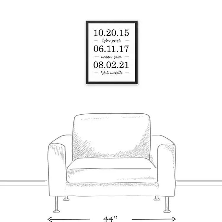 Kirklands Home Personalized Names & Dates Framed Canvas Print Discount
