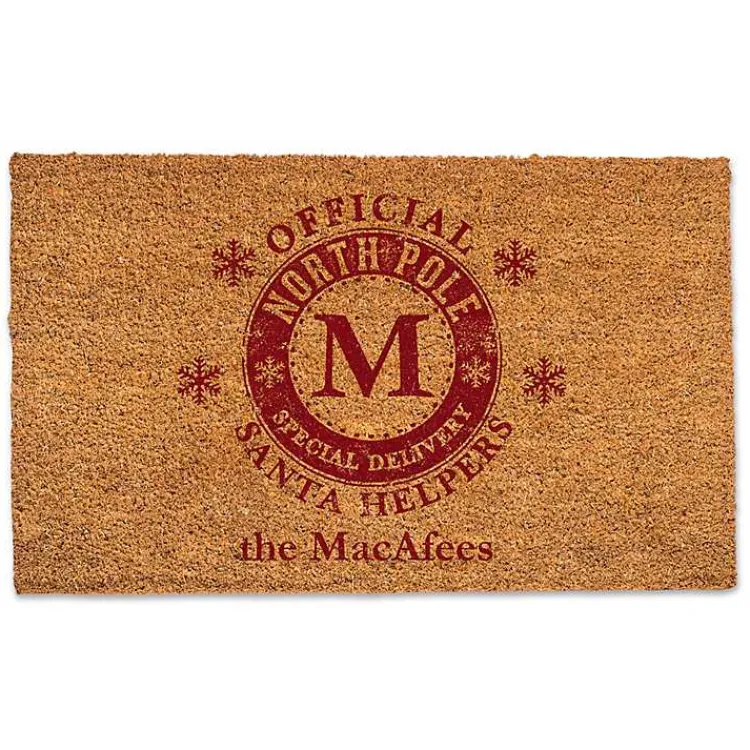 Outdoor Christmas Decorations>Kirklands Home Personalized Official Santa Helpers Doormat