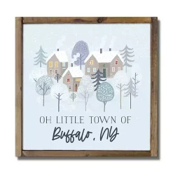 Christmas Art & Wall Decor>Kirklands Home Personalized Oh Little Town Framed Wall Plaque Blue