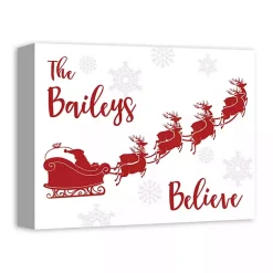Christmas Art & Wall Decor>Kirklands Home Personalized Our Family Believes Wall Plaque