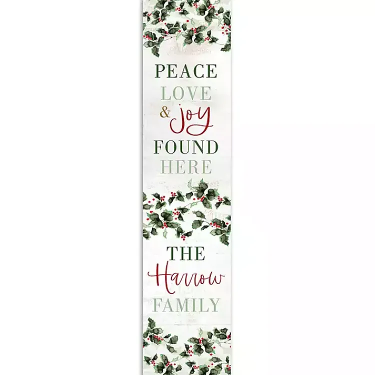 Outdoor Christmas Decorations>Kirklands Home Personalized Peace Love & Joy Porch Board