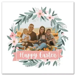 Easter Decorations>Kirklands Home Personalized Photo Easter Wreath Canvas Plaque