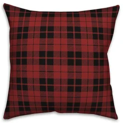 Monogram Seasonal Decor>Kirklands Home Personalized Plaid Antlers Monogram Pillow