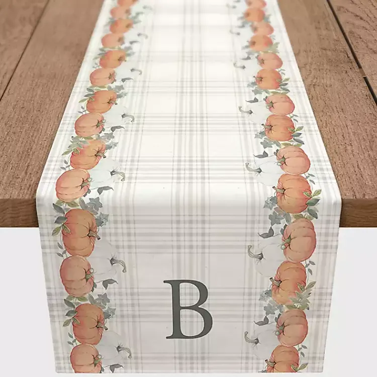 Kirklands Home Personalized Plaid Monogram Table Runner, 72 in. Clearance