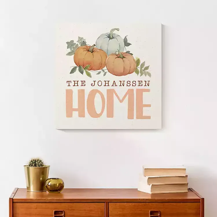 Fall>Kirklands Home Personalized Pumpkin Home Canvas Art Print
