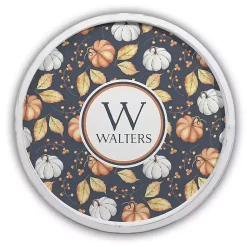 Fall>Kirklands Home Personalized Pumpkin Monogram White Framed Print