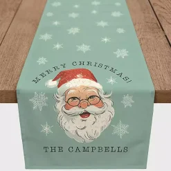Christmas Dining & Entertaining>Kirklands Home Personalized Retro Santa Table Runner, 72 in. Blue
