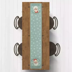 Christmas Dining & Entertaining>Kirklands Home Personalized Retro Santa Table Runner, 90 in. Blue