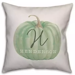 Fall>Kirklands Home Personalized Sage Pumpkin Harvest Outdoor Pillow