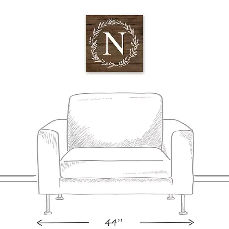 Kirklands Home Personalized Shiplap Wreath Canvas Wall Plaque Best