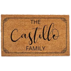 Kirklands Home Personalized Simple Boarder Coir Doormat Clearance