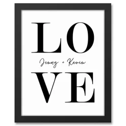 Kirklands Home Personalized Simple Love Framed Canvas Wall Plaque