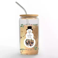 Christmas Dining & Entertaining>Kirklands Home Personalized Snowman Photo Glass Can Cup