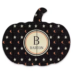 Halloween>Kirklands Home Personalized Star & Moon Pumpkin Wood Plaque